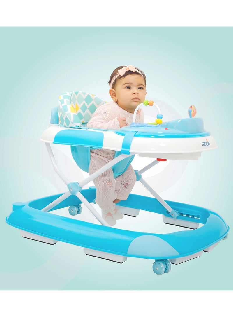 Pace Height Adjustable Baby Musical Walker- Blue