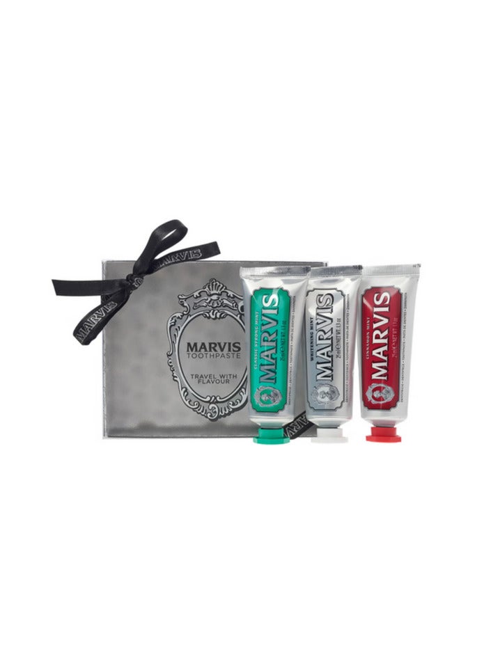 Marvis Travel Flavour Toothpaste Trio 3 x 25ml