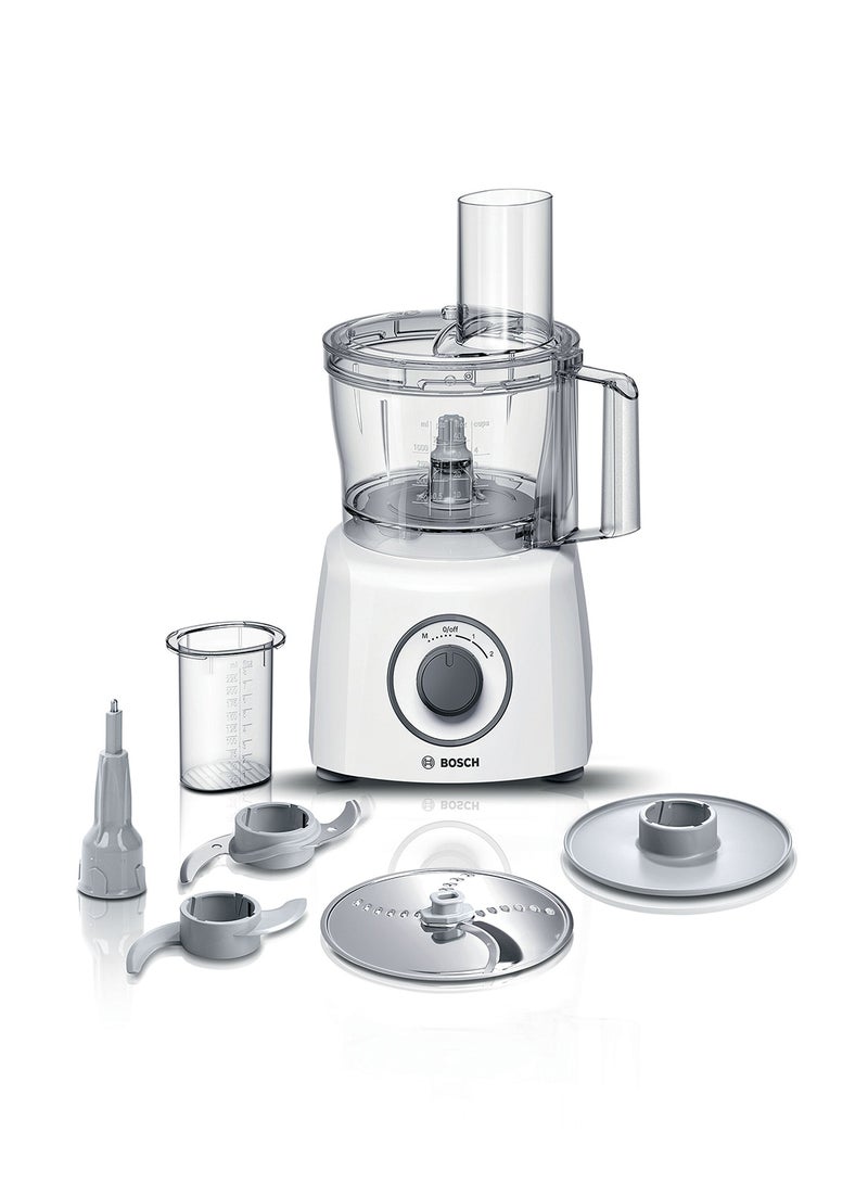 Multitalent 3 Compact Food Processor With Min 1 year manufacturer warranty 2.3 L 700 W MCM3100WGB White
