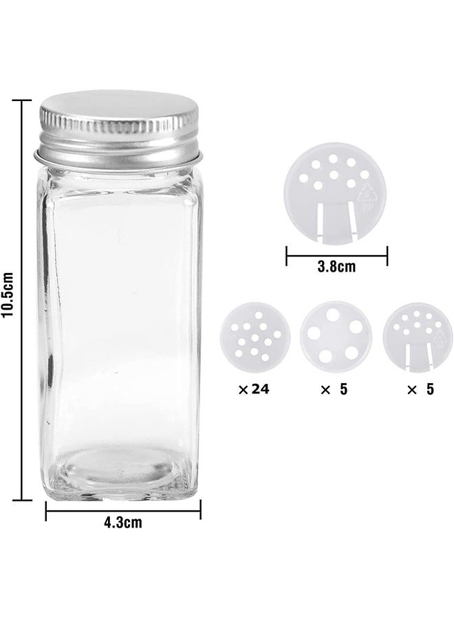 24-Piece Glass Spice Jar Set Multicolour 10.5x4.3cm