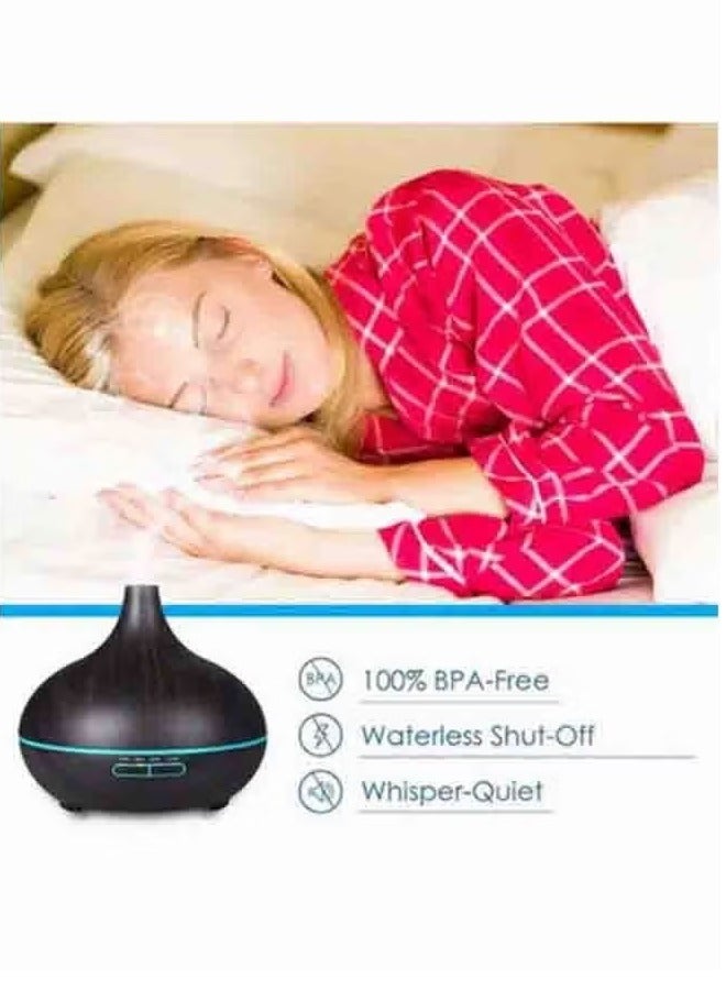 Essential Oil Diffuser, USB Led Ultrasonic Aroma Oil Diffuser Humidifier With 7 Colors, Durable And Reliable Fragrance Diffuser Machine, Portable Cool Mist Humidifier For Home Office, (Black)