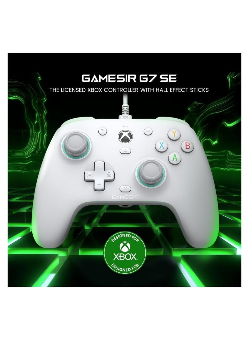 G7 SE Wired Controller for Xbox Series X|S, Xbox One & Windows 10/11, Plug and Play Gaming Gamepad with Hall Effect Joysticks/Hall Trigger, 3.5 mm Audio Jack