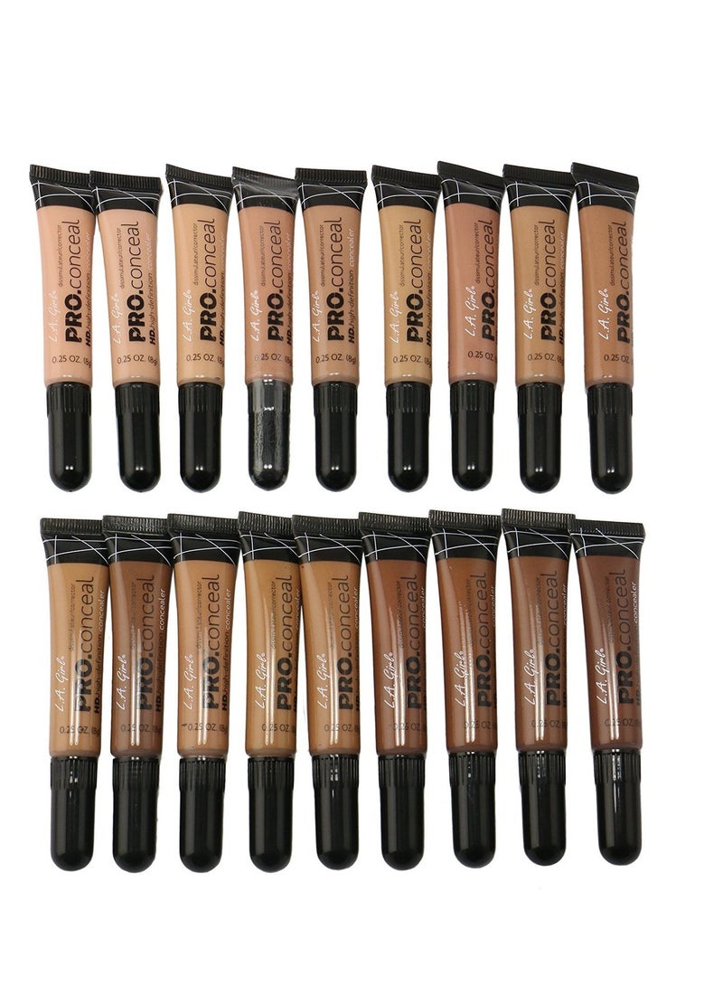 PC Pro Conceal High Definition Concealer Set Of Color, All, 16 Ounce, (Pack of 18) (LAX-GC971-GC988) Multicolour