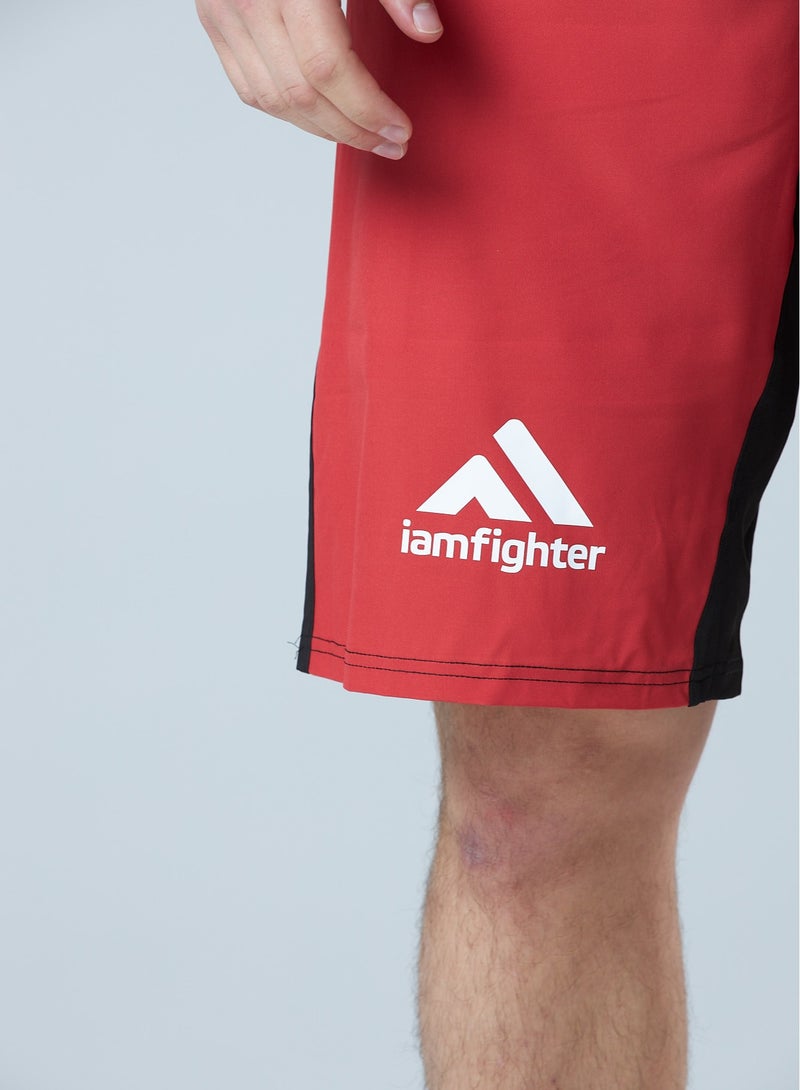 IAMFIGHTER SwiftFit Athletic Shorts - Lightweight & Flexible Design, Red