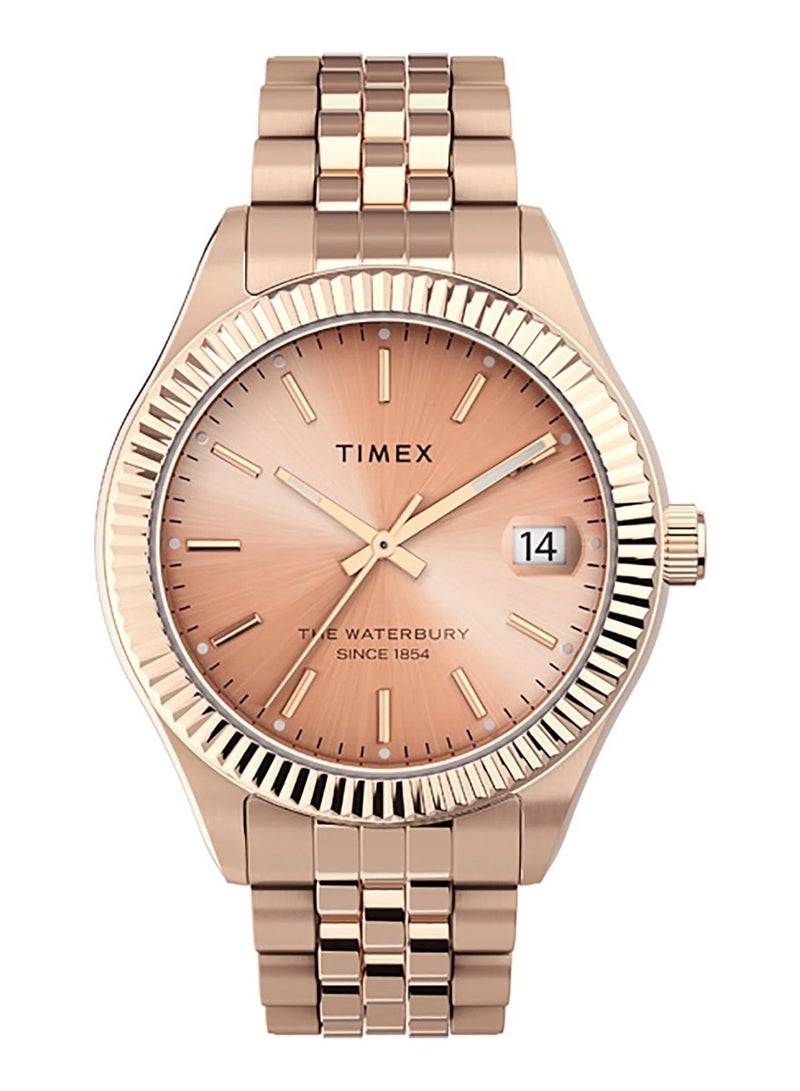 Timex Stainless Steel Multi Function Women's Watch With Stainless Steel Rose Gold TW2T86800