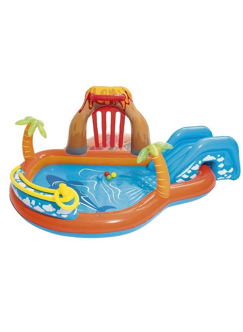 Lava Lagon Playcenter Pool, Meets All The Safety And Durability, Made With Durable Pvc Material, Suitable For Aged 3+ Years. 265X265X104Cm
