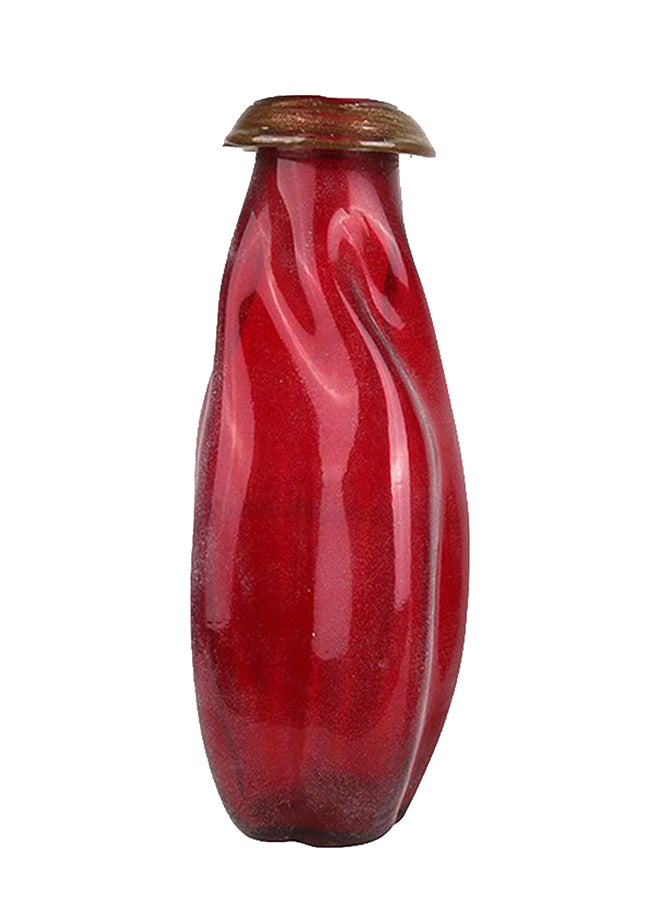Red Glass Vase-L Fl-Zs253A