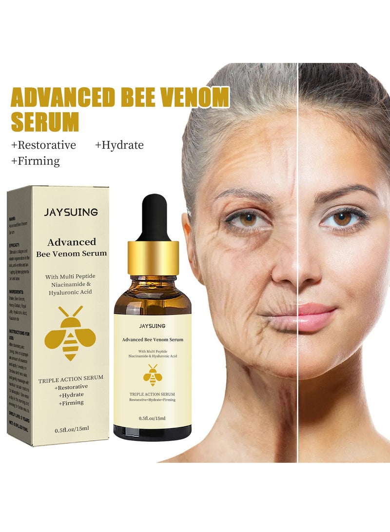 Jaysuing fades fine lines, repairs folds, repairs dullness, moisturizes and tightens skin, anti-wrinkle essence 15ml