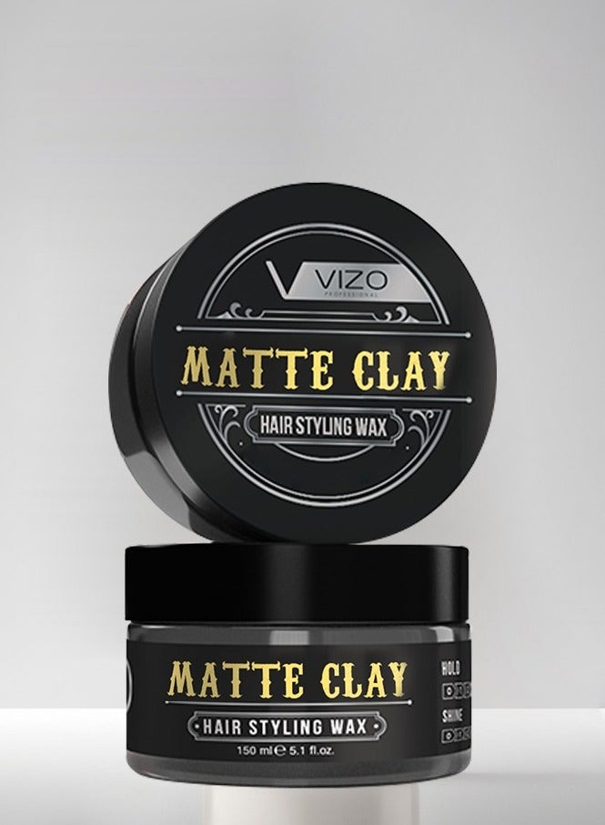 VIZO Professional Matte Clay Hair Styling Wax 150 ML