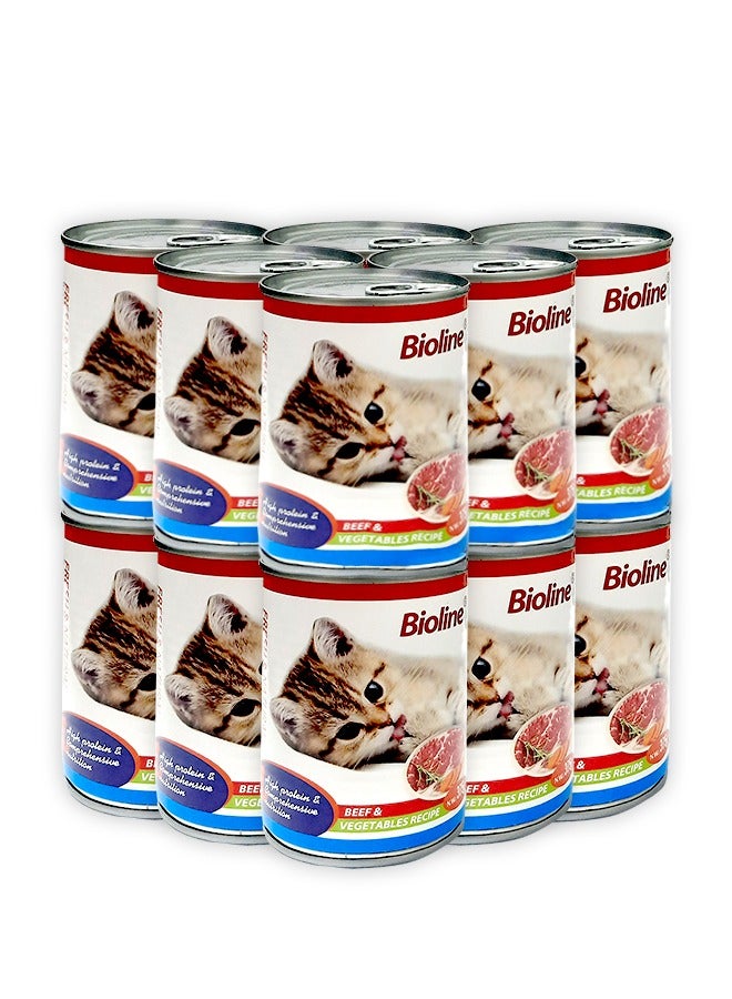 Canned Beef And Vegetable Cat Food - 375G (Pack Of 12)