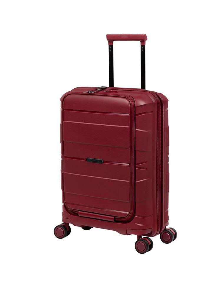 it luggage Momentous, Unisex Polypropylene Material Hard Case Luggage, 8x360 degree Spinner Wheels, Expandable Trolley Bag, TSA Type lock, 15-2886-08, Size Cabin with Pocket, Color German Red