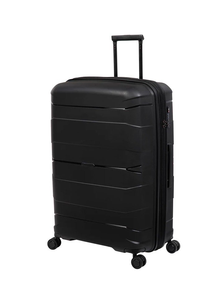 it luggage Momentous, Unisex Polypropylene Material Hard Case Luggage, 8x360 degree Spinner Wheels, Expandable Trolley Bag, TSA Type lock, 15-2886-08, Size Medium, Color Black