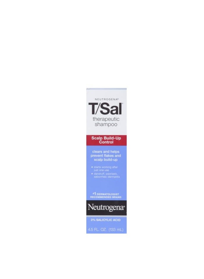 T/Sal Therapeutic Shampoo For Scalp Build-Up Control With Salicylic Acid, Scalp Treatment for Dandruff, Scalp Psoriasis & Seborrheic Dermatitis Relief, 4.5 fl. oz