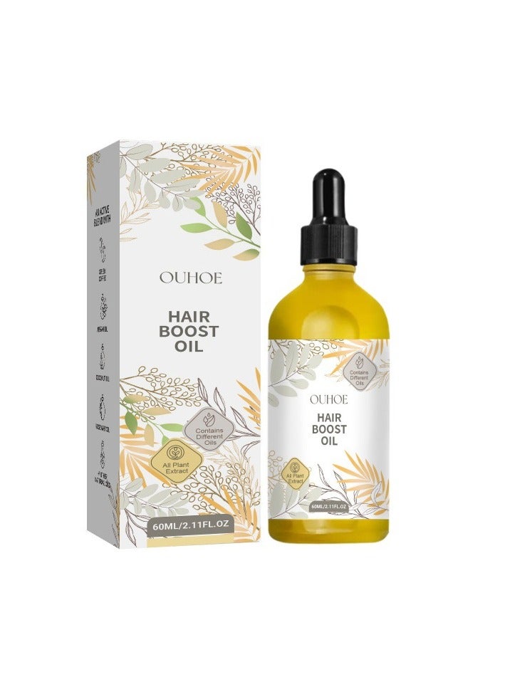 OUHOE Thick Hair Essential Oil repairs damaged, dry and frizzy hair, softens and prevents hair loss, strengthens dense hair and solidifies the hair essential oil