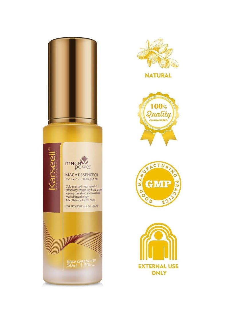 Karseell Moroccan Argan Oil for Hair Healing Cold Pressed Weightless Argan Oil Hair Serum for Dry Damaged Hair 50ml