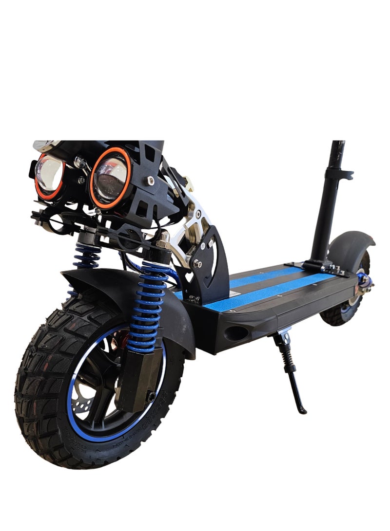 Electric Scooter 1000W Motor 48V10Ah Battery 35 to 45Km Range Max Speed 55KmpH 4 Suspension Led Lights & Digital Display  E10