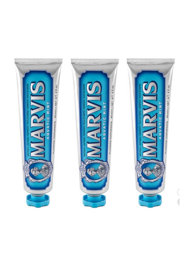 Marvis Aquatic Mint Toothpaste Bundle (3x85ml)