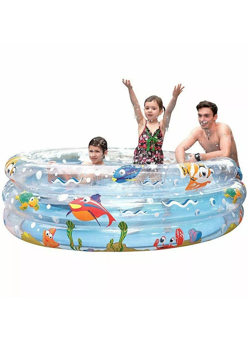 Inflatable pool for children and outdoor family parties, size 150 x 53 cm