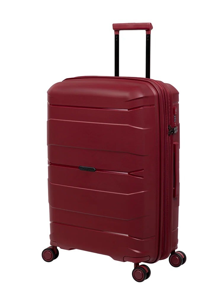 it luggage Momentous, Unisex Polypropylene Material Hard Case Luggage, 8x360 degree Spinner Wheels, Expandable Trolley Bag, TSA Type lock, 15-2886-08, Size Medium, Color German Red