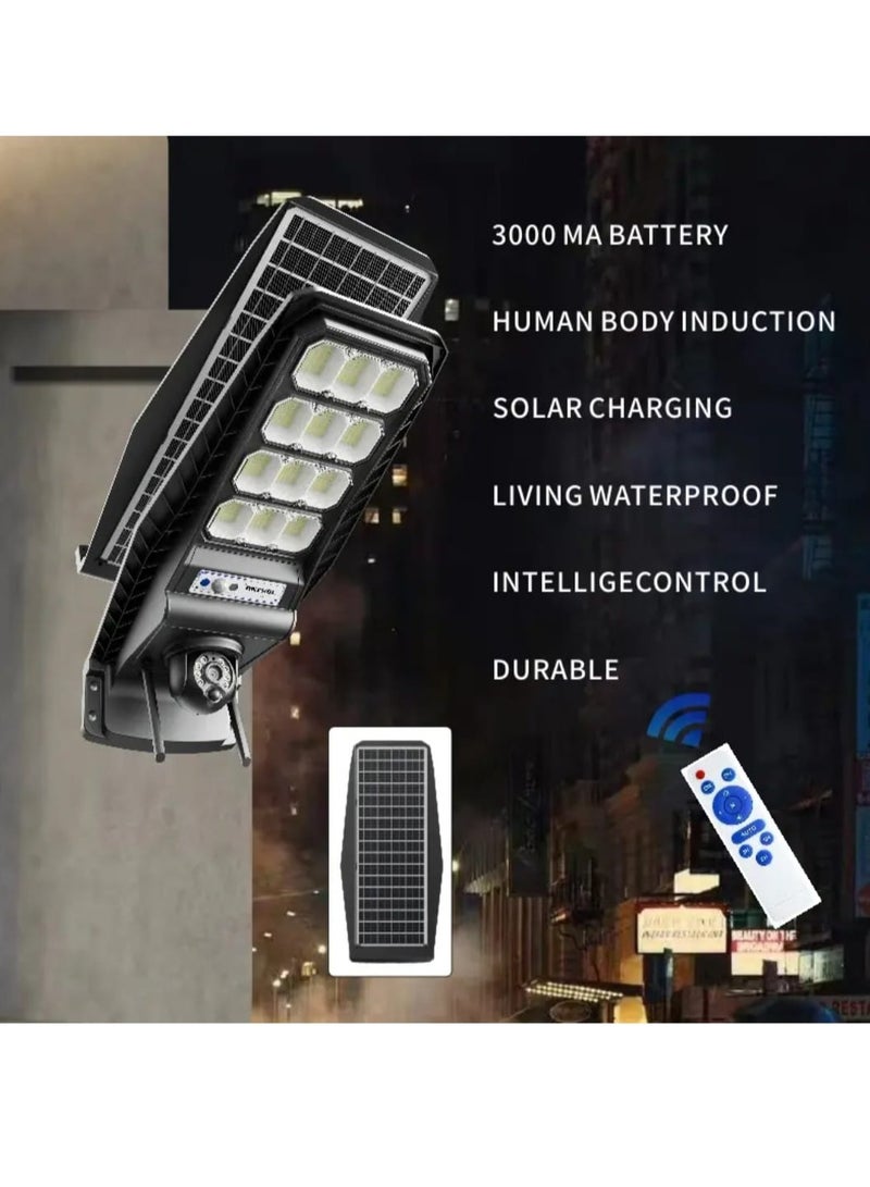 400 Watt LED Solar Street Light With 2K WiFi PTZ Camera, IP66 Waterproof, Human Detection, PIR Alarm, Color Night Vision, 20 Watt Fast charging Solar Panel, 12 to 16 Hours Backup, Lightning Protection