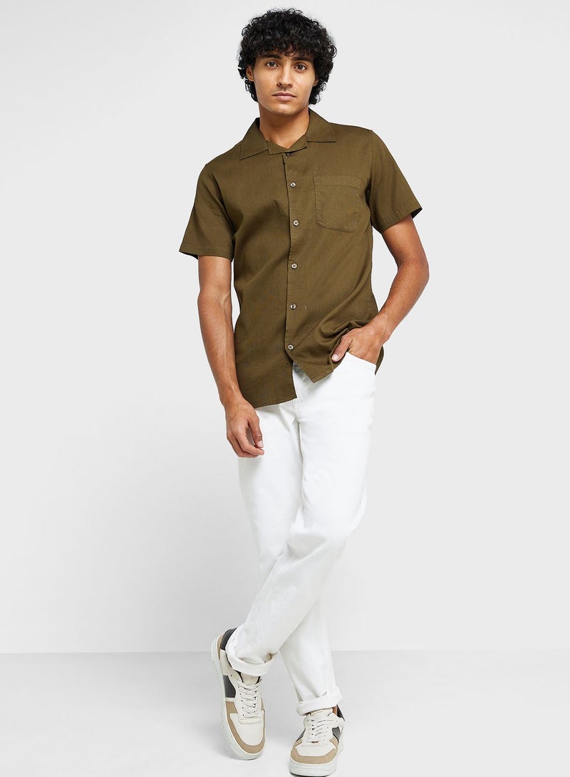 Pure Cotton Casual Double Pocket Shirt