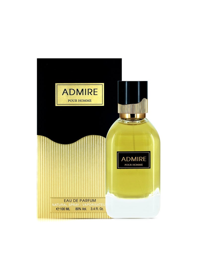 Divina Admire Eau De Parfume For Men 100ml | Long-Lasting Fragrances Men Love | Leather & Vanilla Scent