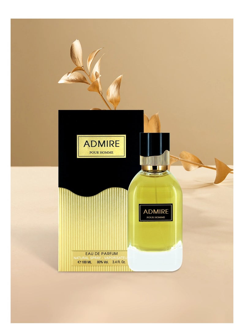 Divina Admire Eau De Parfume For Men 100ml | Long-Lasting Fragrances Men Love | Leather & Vanilla Scent