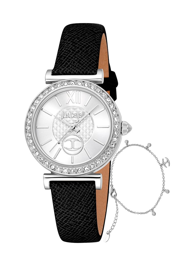 Women's Round Shape Leather Wrist Watch JC1L273L0015 - 30 Mm