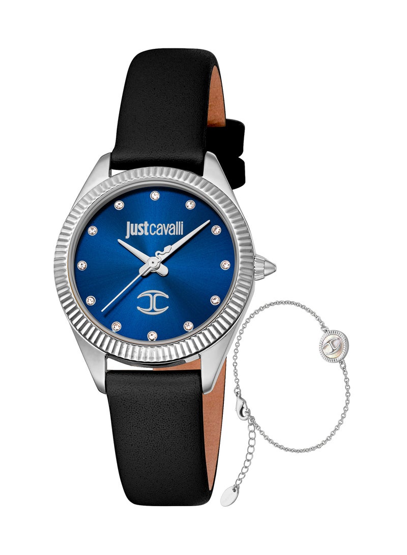 Women's Round Shape Leather Wrist Watch JC1L267L0015 - 30 Mm