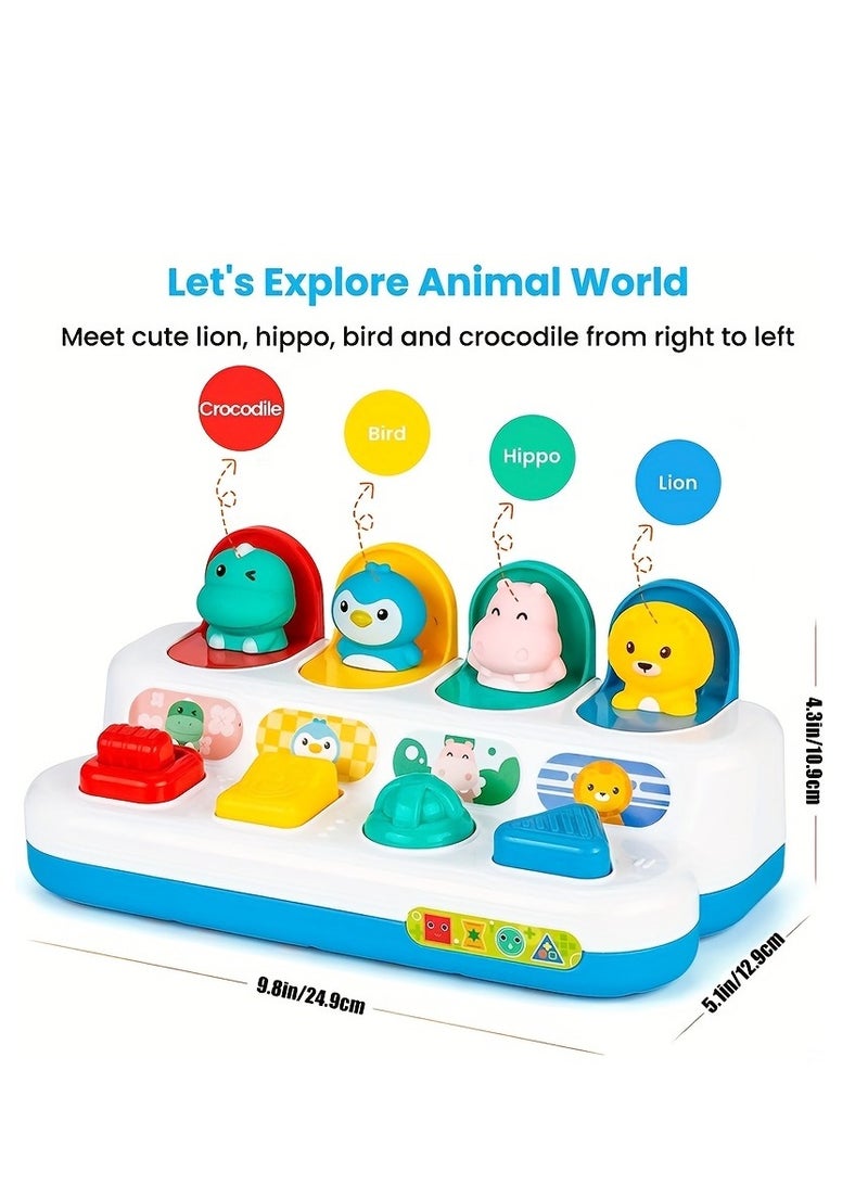 Pop-Up Pals: Educational Animal-Shaped Toys for Babies 18+ Months - Sorting Colors & Animals for Toddlers, Boys & Girls