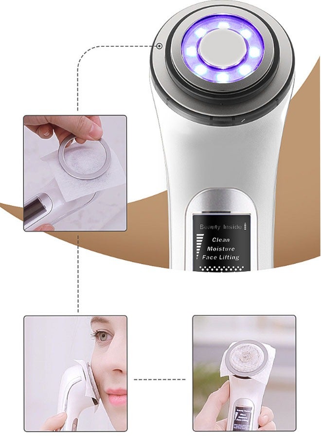 Multi-function Ultrasonic Facial Massager with LED Light Therapy Rejuvenating