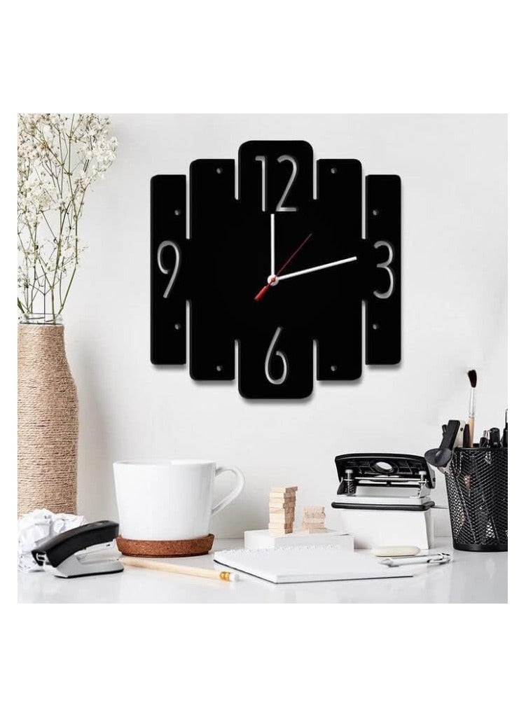 Vertical Blocks 3D Wall Clock Size 33×33  Time Prism Modern or Contemporary