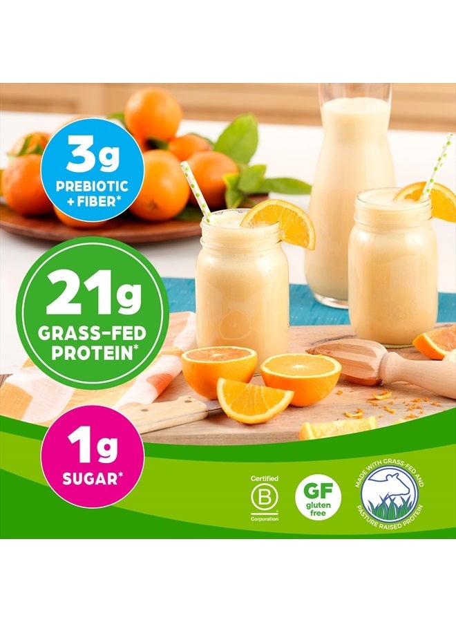 Whey Protein Powder, Vanilla Bean - 21g Grass Fed Dairy Protein, Gluten Free, Soy Free, No Sugar Added, Kosher, No Added Hormones or Carrageenan, For Smoothies & Shakes - 1.82lb