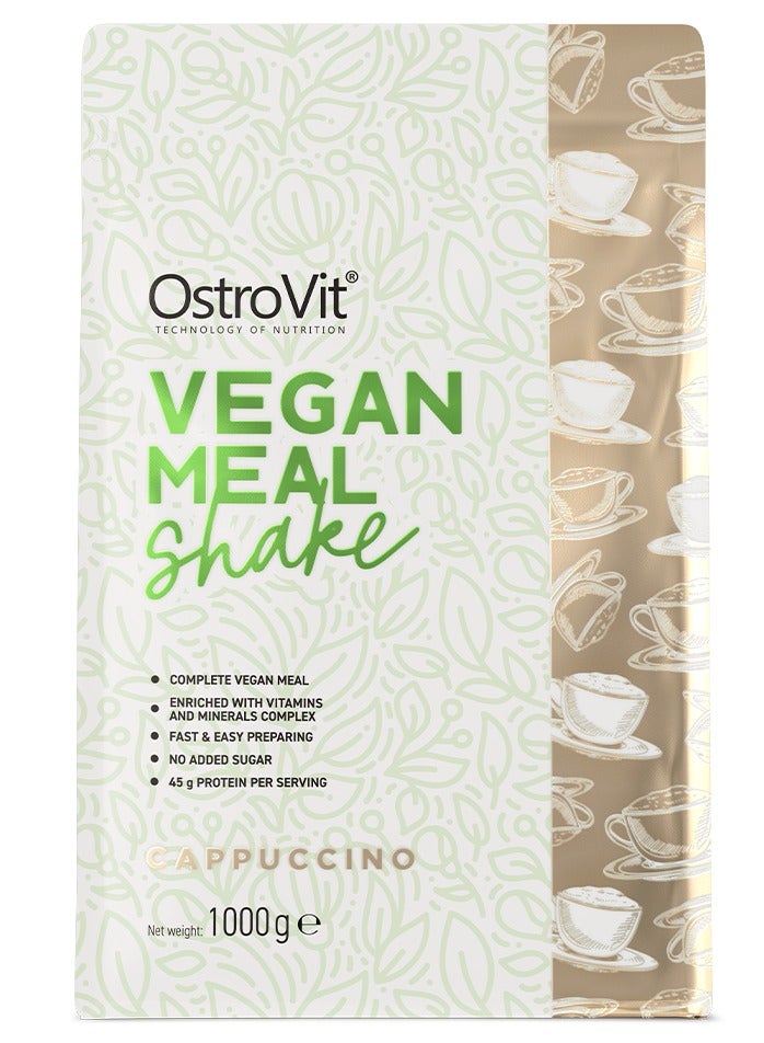 OstroVit Vegan Meal Shake 1000g Cappuccino Flavor 11 Serving