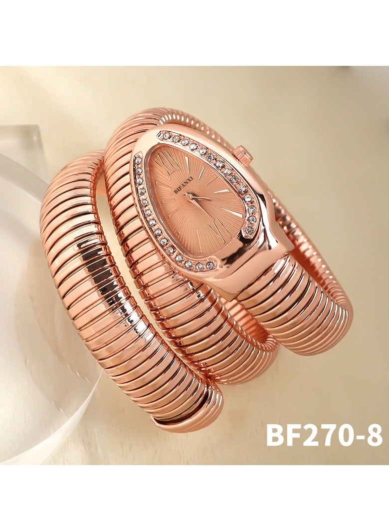 JOOLI Serpentine WatchesWomen's Fashion Bracelet WatchesQuartz Watches Personality Elegance Gold Silver Wedding Accessories Jewelry Minimalist