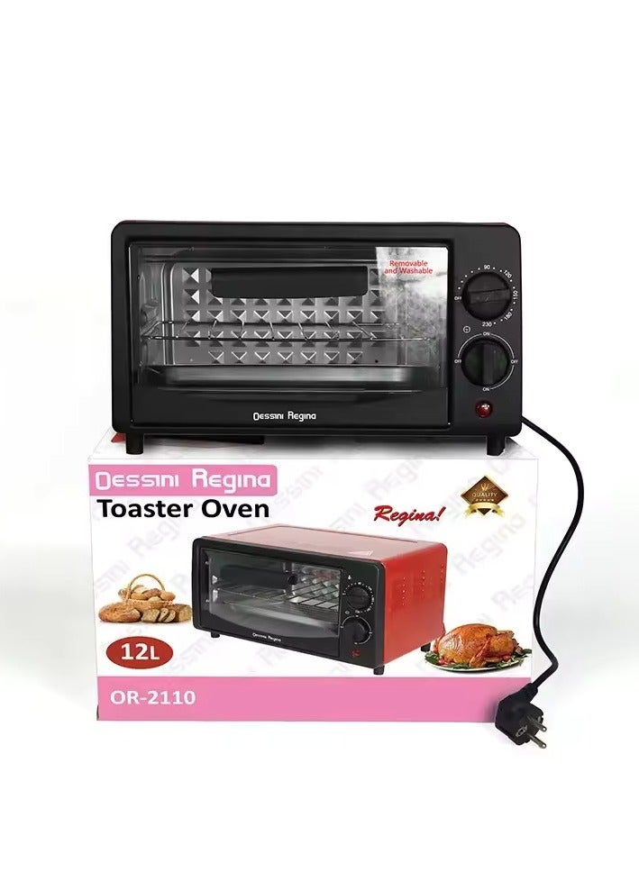 Dessini Regina Multifunctional 12L Electric Toaster Oven 800W Temperature Control with Timer