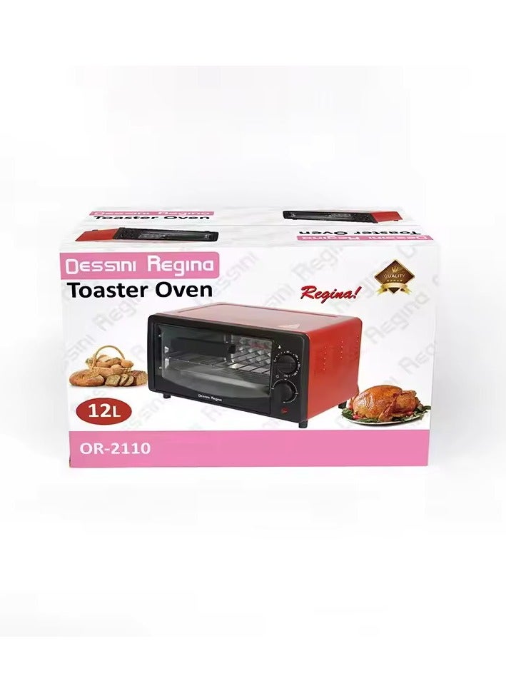 Dessini Regina Multifunctional 12L Electric Toaster Oven 800W Temperature Control with Timer