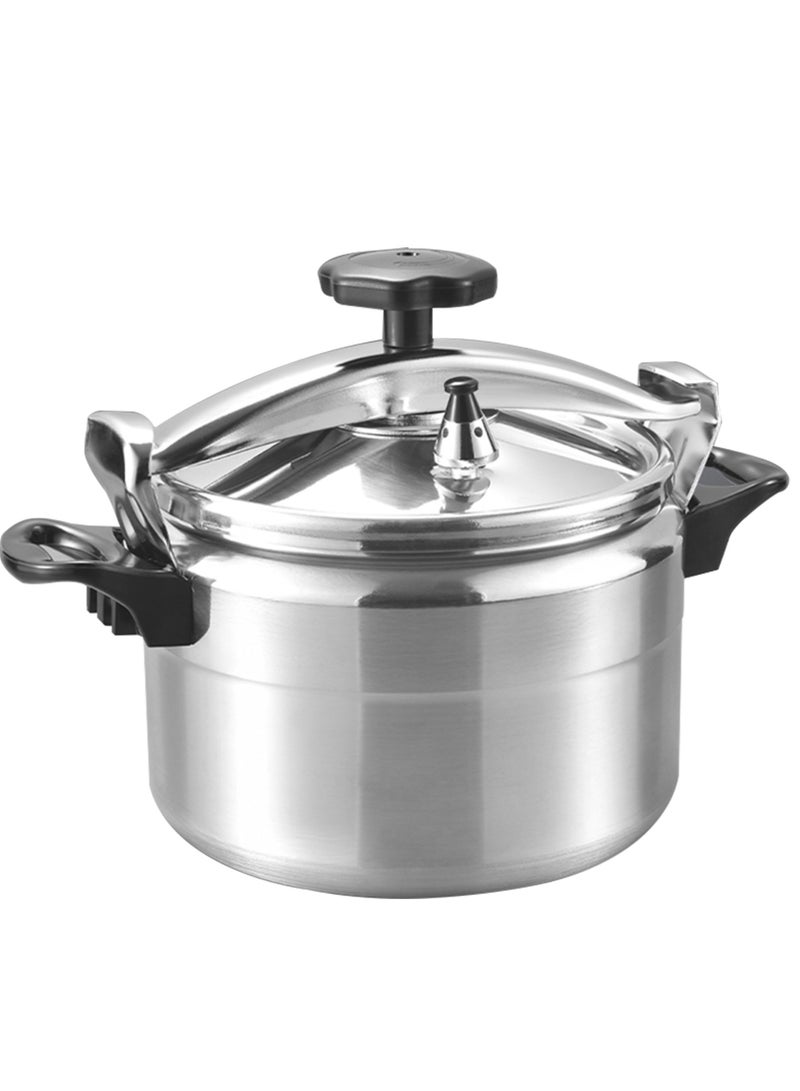 Aluminum Pressure Cooker Unique Pressure Indicator Durable Aluminum Alloy Fast And Energy Efficient Pressure Cooker With Firm Handles 9Liters Silver