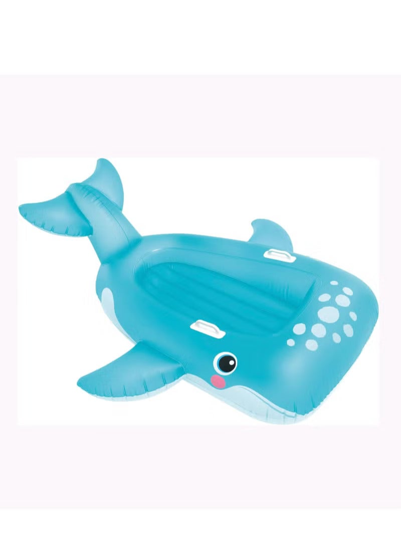 Blue Whale Ride-On - Inflatable Pool Toy 168x140cm