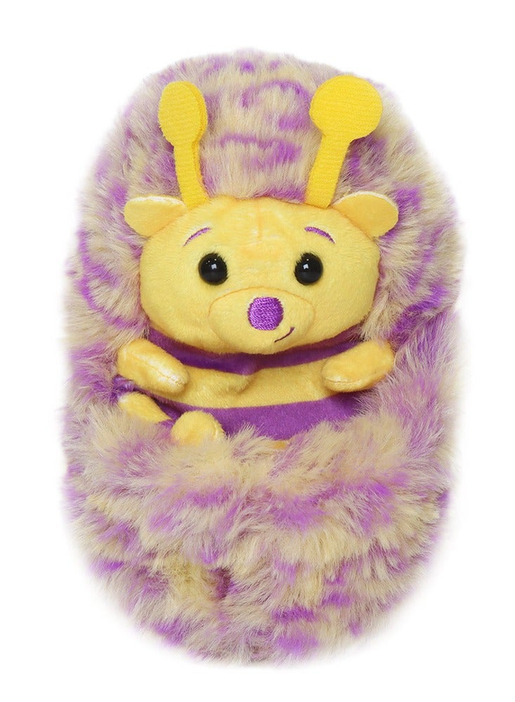 Curlimals Buzzle the Bee Interactive Soft Toy With Over 50 Sounds and Reactions Responds to Touch Cuddly Fun Woodland Animal Gift For Girls and Boys Age 3+, Yellow and Purple