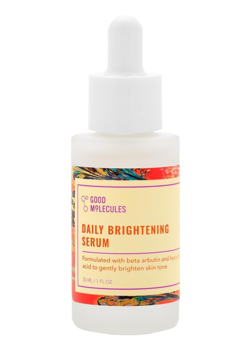 Good Molecules Daily Brightening Serum - Hydrating Facial Serum with Beta Arbutin and Hyaluronic Acid to Moisturize - Anti-Aging Skincare for Face