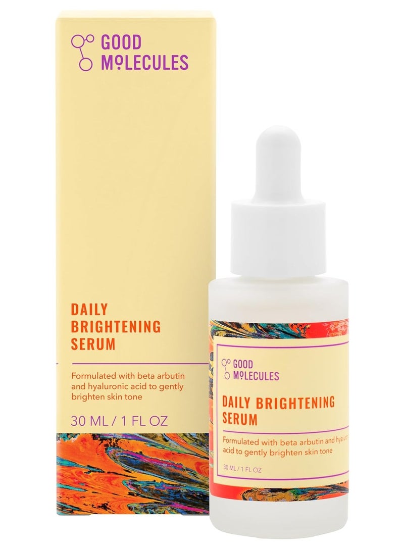 Good Molecules Daily Brightening Serum - Hydrating Facial Serum with Beta Arbutin and Hyaluronic Acid to Moisturize - Anti-Aging Skincare for Face