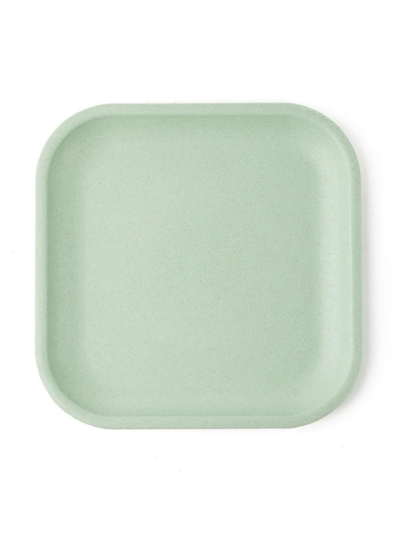 Rice Husk Small Plates Set of 1, Eco-Friendly, Microwave Plate 8 Inches, Sustainable Kitchen Plates, Lightweight, Durable & Non Breakable Plates for Snacks (Mint Green)