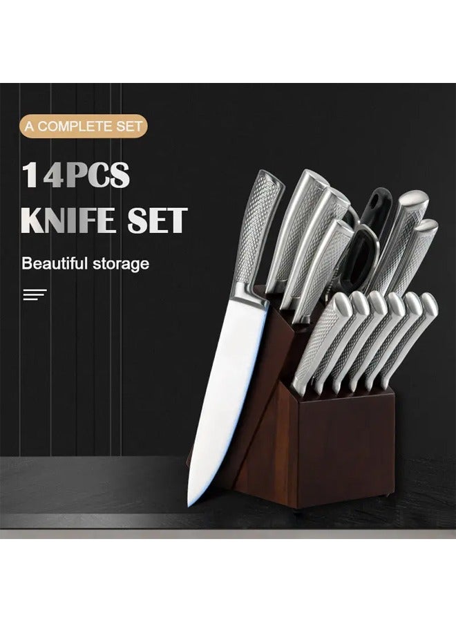14 Piece Stainless Steel Knife Set