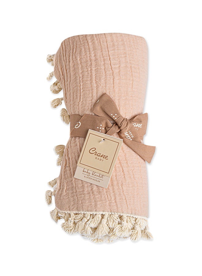 6 Layer Muslin Blanket Desert Rose