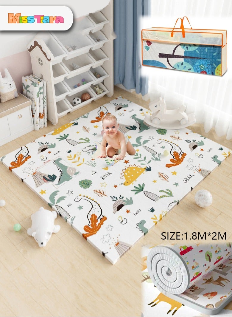 Baby Crawling Mat , 200 x 180 x 1 cm Non Toxic Floor Mat,Double-Sided Waterproof Baby Play Mat for Toddler Boy Girl