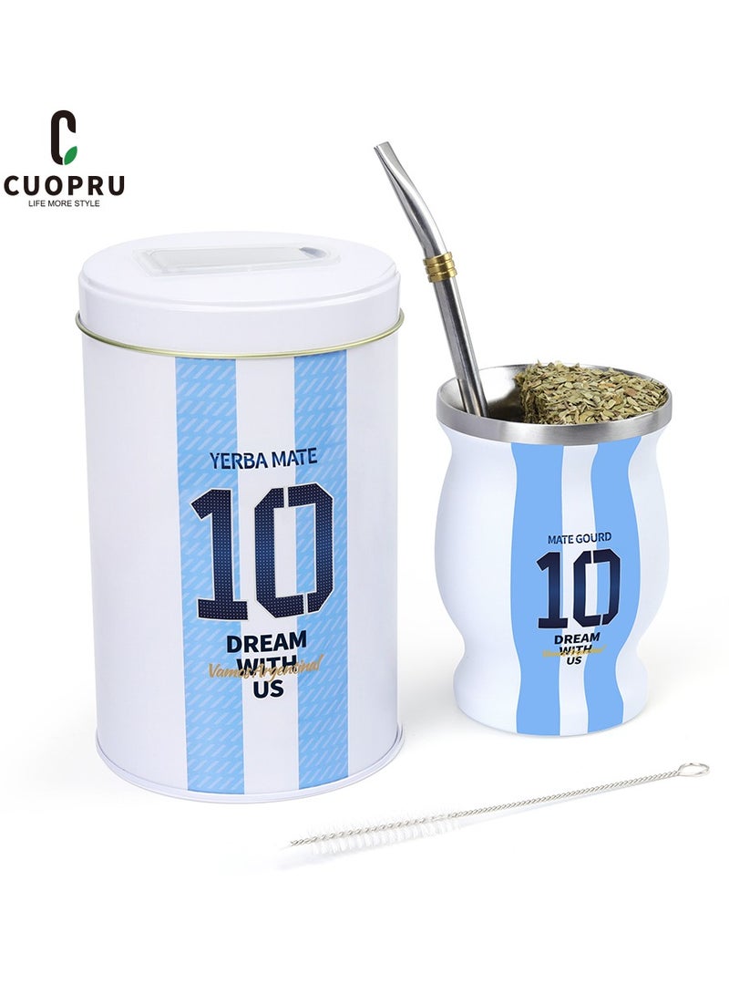 Premium Yerba Mate Gourd Set Argentina Captain No.10 Cup