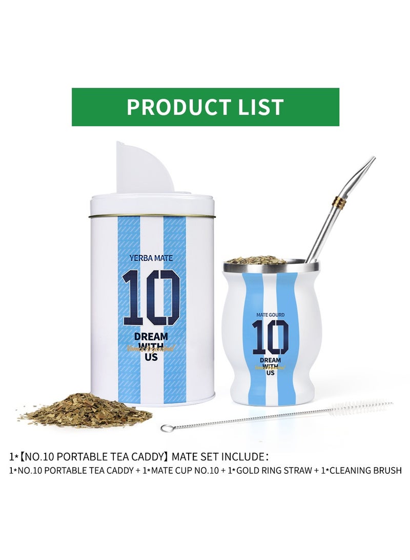 Premium Yerba Mate Gourd Set Argentina Captain No.10 Cup