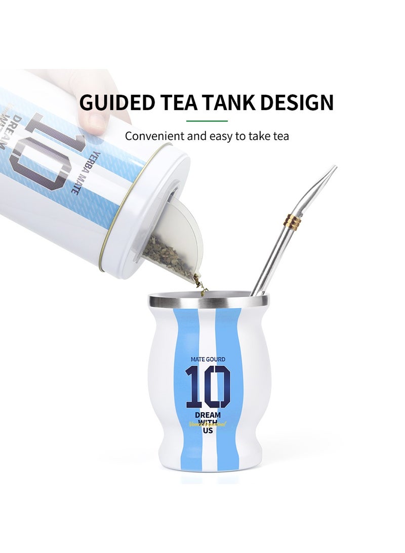 Premium Yerba Mate Gourd Set Argentina Captain No.10 Cup