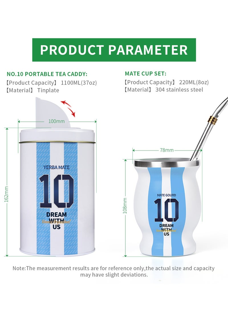 Premium Yerba Mate Gourd Set Argentina Captain No.10 Cup